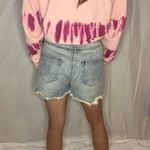 Cloud Ten Asymmetrical Distressed Denim Shorts  Photo 3