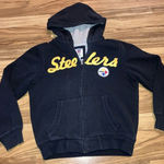 PITTSBURGH STEELERS Hoodie Zip up Jacket Women's‎ medium Sherpa Lining Black Photo 0