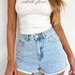 White Fox Boutique Lost Trust Denim Shorts Powder Blue Wash Photo 0