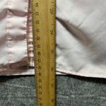 Vintage Brian Michele Ruffle Front Blouse 40 Lace Trim Pink Union Made High Neck Photo 4