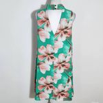 Peach Love California Green Floral Mini Dress Size Large Wedding Guest Dress Photo 4