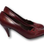 Womens Bally Leather Burgundy Shoes / Heels Size: 7 N Red Size undefined Photo 1