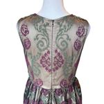 Sundance  Catalog Mesh Embroidered Dress Floral Black Purple Green Womens Size 4 Photo 6