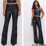 Good American Good Legs Flare Faux Leather Pants Black 15 Photo 2