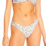 J.Crew Curved Waist Cheeky Bikini Bottom Cloud Meadow Floral M (8-10) NWT Photo 0