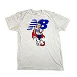 New Balance Vintage T-shirt in White Blue and Red Photo 0