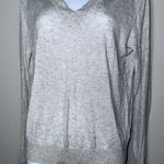 Adam Lippes  V Neck Heather Grey Bamboo Cashmere Blend Pullover Sweater EUC Sz‎ S Photo 0