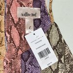 Rainbow Sandals Willow Root NWT Sz L Rainbow Snakeskin Animal Print Tie Hemline Tank Top Blouse Photo 6