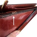 VTG Bosca Leather Hand Stained Italy Frame Wallet Clutch Checkbook Cognac NEW Brown Photo 13