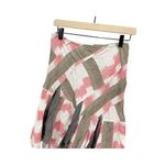 Armani Exchange 2 Pink Brown Watercolor Knee Length Skirt Pleat Hem Y2K Casual Photo 3