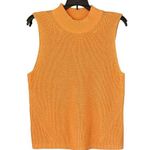 Loft S3  Apricot Orange Sleeveless 100% Cotton Sweater Size Large Photo 0