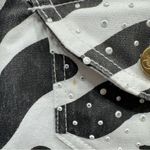 Diane Gilman DG2 Zebra Print Jean Jacket with Rhinestones & Gold Buttons Photo 9