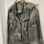 Free People Not Your Brother's Green Camo Print Surplus Jacket Utility Coat Photo 4