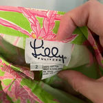 Lilly Pulitzer size 2 green with pink palm trees shorts-B12 Photo 1