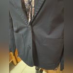 Eileen Fisher  Organic Cotton Poplin Shaped Blazer in Navy size XS Photo 3