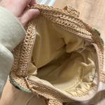 Faded Glory  | Boho Crochet Raffia Straw Floral Appliqué Tote Bag Photo 4