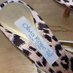 Olivia Rose Tal Velvet Kitten Heel Slides Mule twist knot accent Size 5 Light Sa Green Photo 3