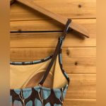 Garnet Hill  Size 8/Medium Brown Blue Floral Leaf Pattern One Piece Swimsuit Photo 9