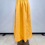 Farm Rio NWOT  Gathered Drop Waist Maxi Dress Size L Orange Cotton Photo 8