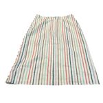 Madewell button slit midi skirt in flecked rainbow stripe Photo 4