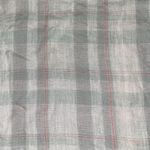 DKNY Linen plaid short sleeve button down 1 chest pocket pink gray white size 2X Photo 4