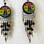 Vintage BOB MARLEY Reggae long drop beaded earrings Photo 0