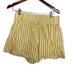 AYR  100% CottonStaycation Shorts in Yellow and white Sz M Photo 2