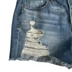 Good American  Bombshell Curved-Hem Denim Shorts Size: 14 New Blue 153 NWT Cotton Photo 2