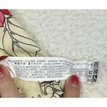 ZARA Shirt Womens Small Cream Red Floral Hawaiian Button Up Short Sleeve Top Photo 3