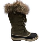 Sorel  Joan of Arctic Snow Boots Waterproof Suede Fur Green Women's 7.5 NL2429-38 Photo 1
