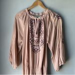 Melissa Odabash Sienna Embroidered Rose Blush Pink Maxi Dress Photo 5