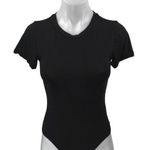 Aritzia Wilfred Black Short Sleeve Crew Neck Bodysuit Tee T-shirt Top Size S Photo 0