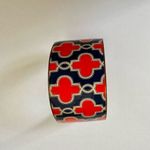 Mud Pie geometric orange and blue cuff bracelet Photo 8