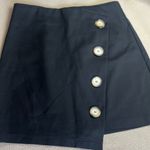 DO+BE  Black Mini Skirt with Button Accents Photo 1