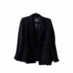 Madewell The Rosedale Boyfriend Black in Crepe Blazer Sz 6 Photo 2