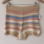JOLIE & JOY By FCT Striped Knit Shorts Tan Photo 0