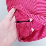 Anthropologie Blue Buttercup Deep Rose Ribbed Bow Tie Bodysuit Photo 4