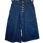 Banana Republic factory dark wash button fly denim culottes size 26/2 Photo 0