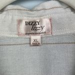 Dizzy Lizzy XL cotton blend button down drawstring top Photo 2
