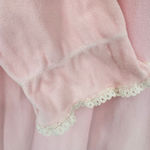 Vintage JCPenney Pink Long Nightgown Smocked Neckline Bow Soft Nylon 80s Medium Photo 6