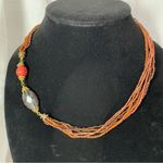 Coldwater Creek Side Stationed Beaded Multi Strand Necklace Genuine Stones Photo 2