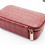Rellery On The Go Jewelry Travel Faux Leather Case in Rouge Red Photo 4
