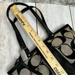 Coach  Black and Cream Signature Tote Patent Leather Handles Trim Y2K  Classic Photo 13