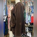 Lauren Ralph Lauren Chocolate Velour Full Zip Hoodie Brown Size 1X Photo 1