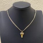 Brighton Retired Venezia Gold/Silver Scrolled Oval Pendant 3-Strand Necklace Photo 9