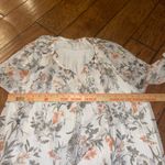My Danielle flowy Floral Blouse top shirt size medium Orange Photo 3