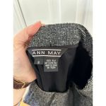 Vintage Ann May Black & White Micro Dot Silk Skirt Short Top Set Old Money Photo 12