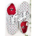 Disney Minnie Mouse Polka Dot Canvas Sneakers Casual Shoes Womens Size 11 Photo 3