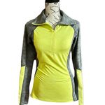 Under Armour Women’s Under Armor Cold Gear Color Block Green And Gray Quarter Zip Jacket S Photo 0