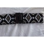 EXPRESS Brand Women’s Belt Beaded Stretch Black With Boho Southwestern Sz M Photo 1